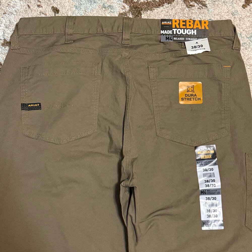 NWT Ariat M4 Rebar Relaxed Straight Carpenter Work Pants Size 38x30 - Picture 4 of 6